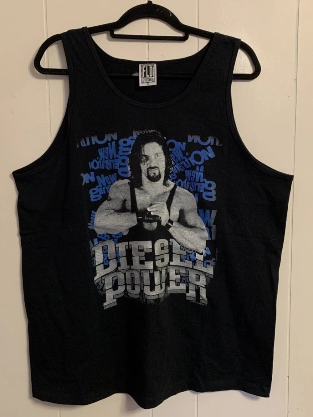 WWF Kevin Nash Rare Diesel Power Big Daddy Cool Sz XL 1995 TANK TOP FLD
